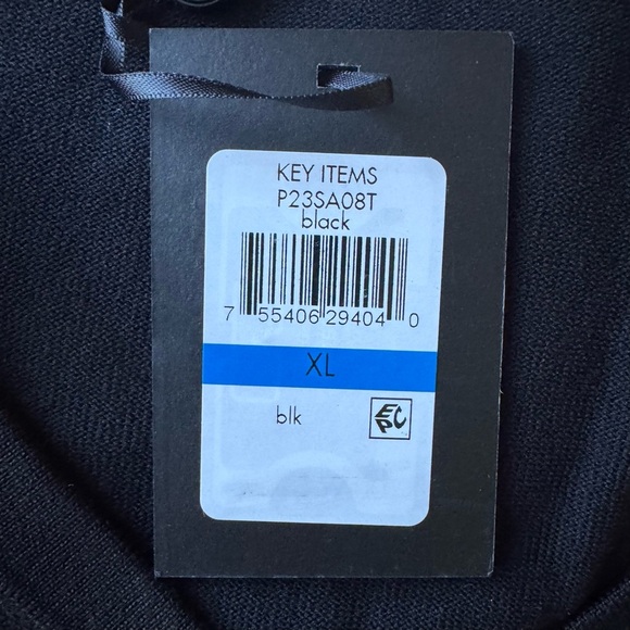 NWT DKNY Black Puff Sleeve V-Neck Sweater Short Sleeve Knit Holiday Top Size XL - Picture 6 of 9